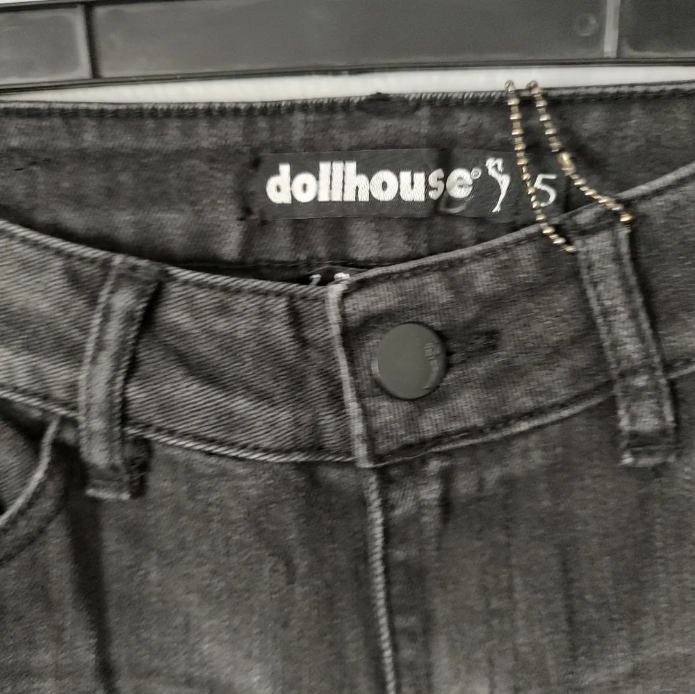 Jeans Dollhouse Womens Juniors Sequinced Distressed  Black Size  5 New With Tag